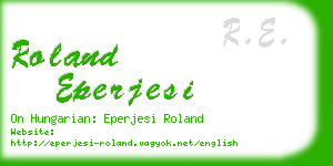 roland eperjesi business card